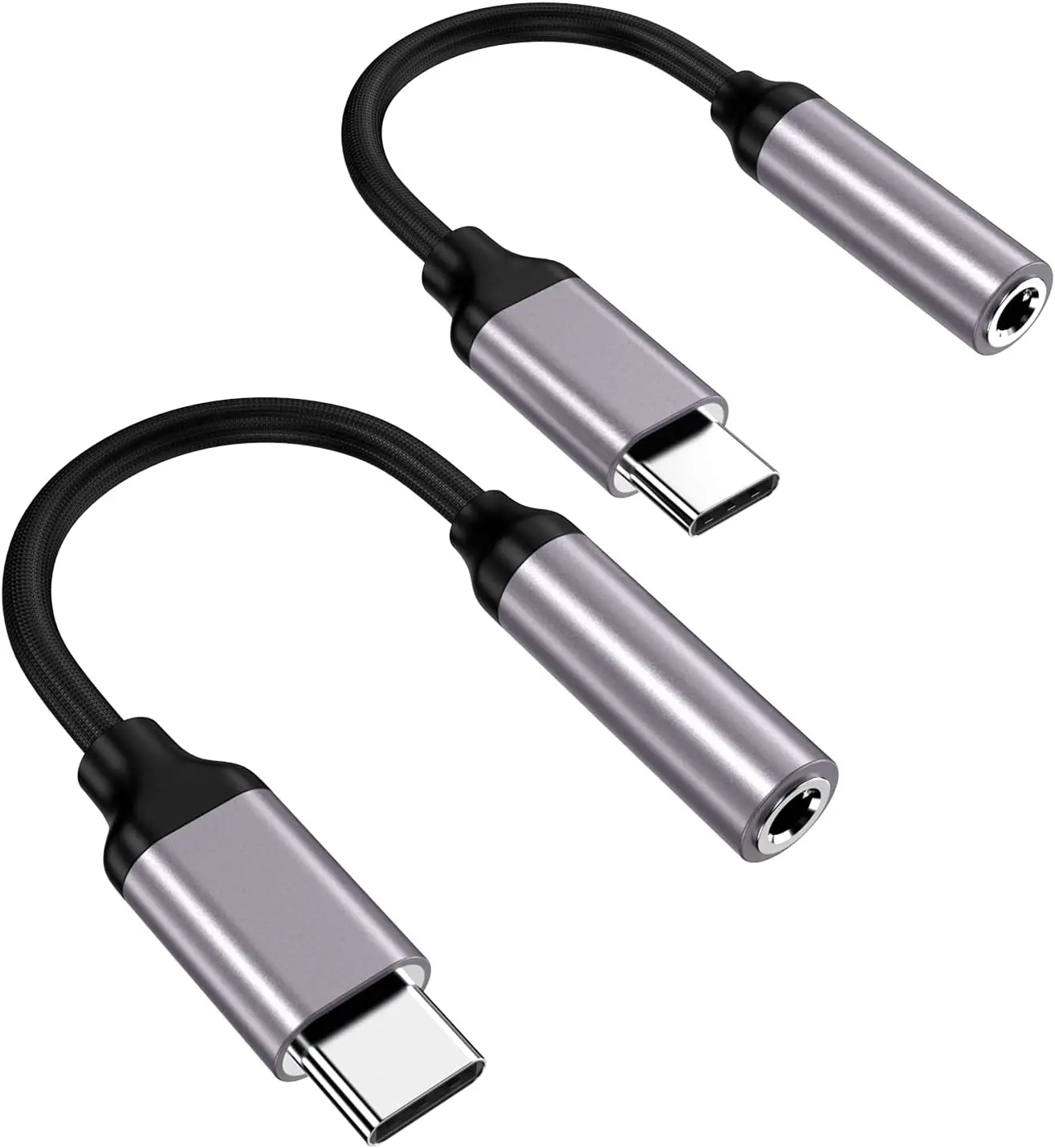 USB Type C to 3.5Mm Female Headphone Jack Adapter-2 Pa'Ck, USB C to Aux Audio Dongle Cable Cord Compatible with Pixel 4 3 2 XL, Samsung Galaxy S21 S20 Ultra S20+ Note 20 10 S10 S9 plus for Ipad Pro ych
