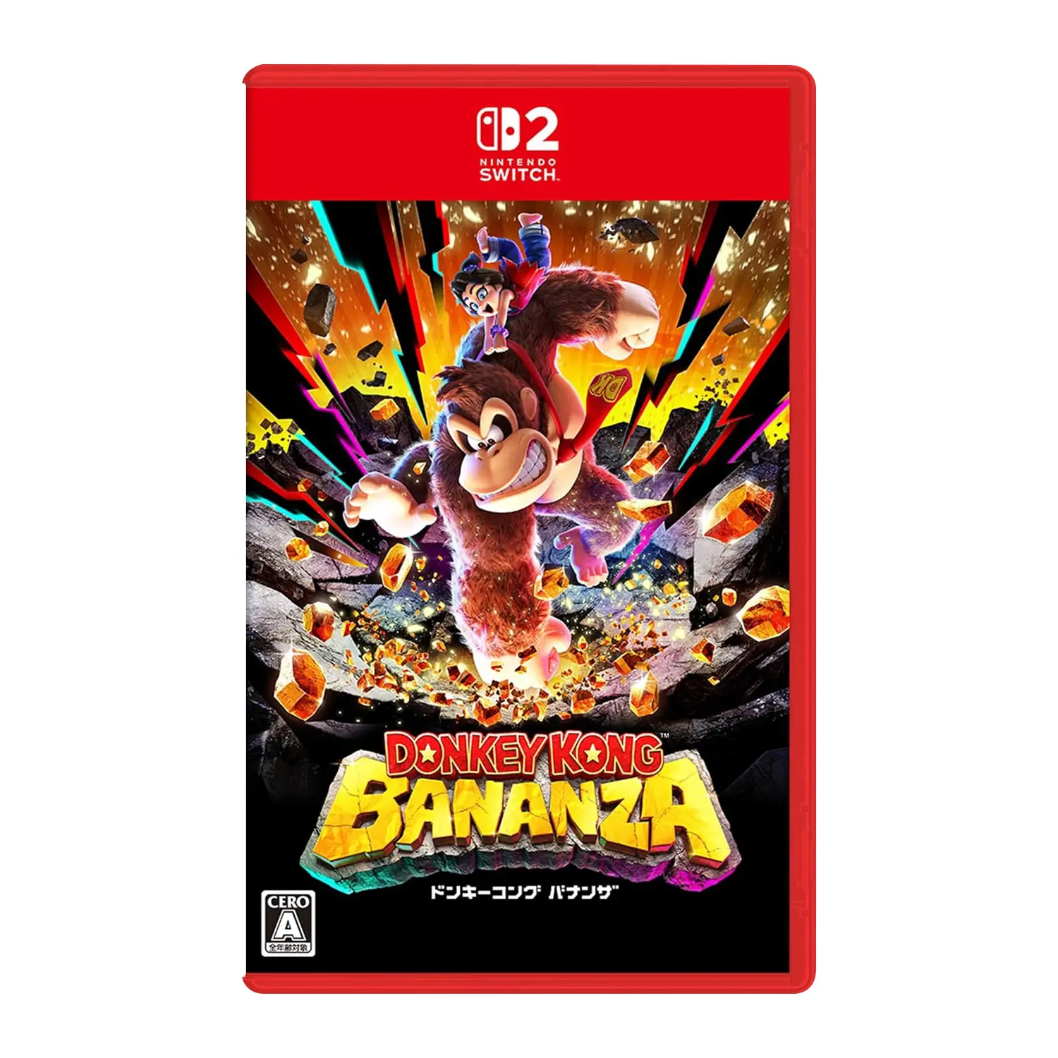 Nintendo Switch 2 Action-Adventure Game - Donkey Kong Banana, Japanese Version, Everyone 10+, Physical Copy, 2-Player Co-Op