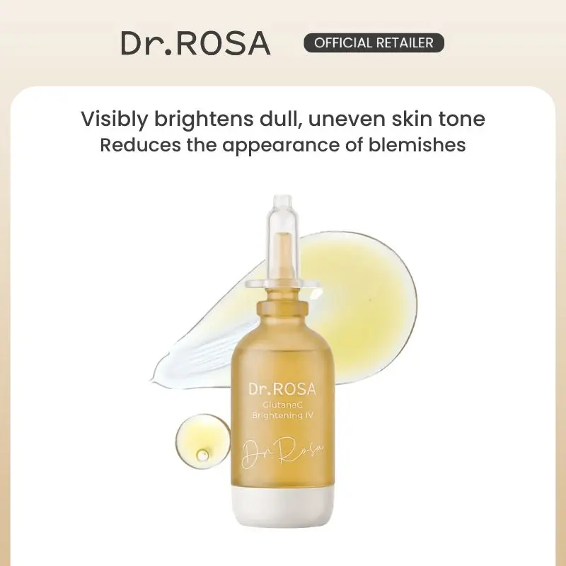 Dr.ROSA GlutanaC Brightening IV Ampoule 15ml | Vegan & Alcohol-Free | Glutathione Vitamin C Serum for Dark Spots, Dull Skin & Glass Glow Brightening Care
