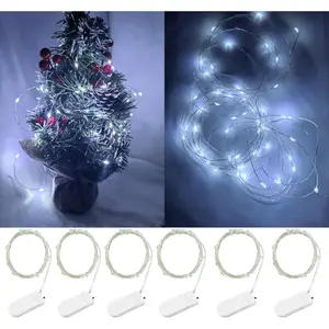 Household daily necessities 6Pack Fairy Lights Battery Operated -3.3ft 10 LED Silver Wire Firefly Mini Lights for Mason Jars DIY Crafts Christmas Wedding Party Centerpiece Table Decor