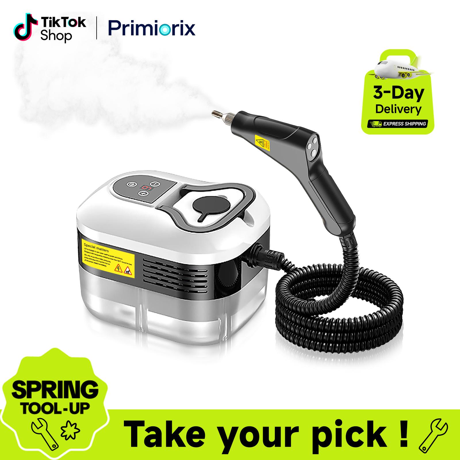 Handheld Steam Cleaner, Portable High Temp Steam Cleaner with 9pcs Accessories, 6-Level Adjustable Steam, 15s Fast Heat-