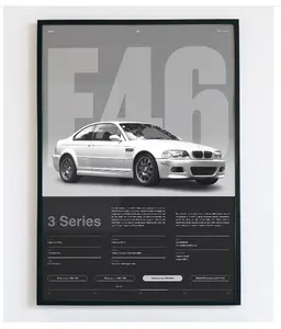 E46 Dark Poster | Physical Print | Hyper Car Poster | Super Car Print | Art Print | Poster | Home Decor | Wall Decor