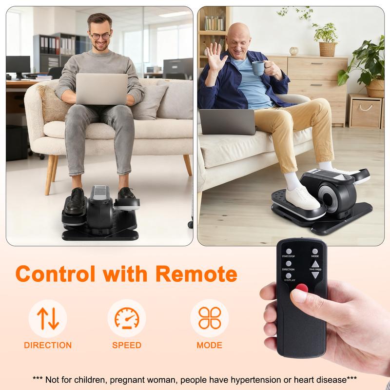 Under-Desk Elliptical Machine–Compact & Quiet Mini Pedal Exerciser with Adjustable Speed, LED Display, Portable Fitness Solution for Home or Office Workouts