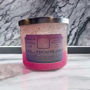 Handmade home decor Glisten & Glo Bug Off Citronella Candle-Houshold candle with deodorant feature, 45 hour burn time