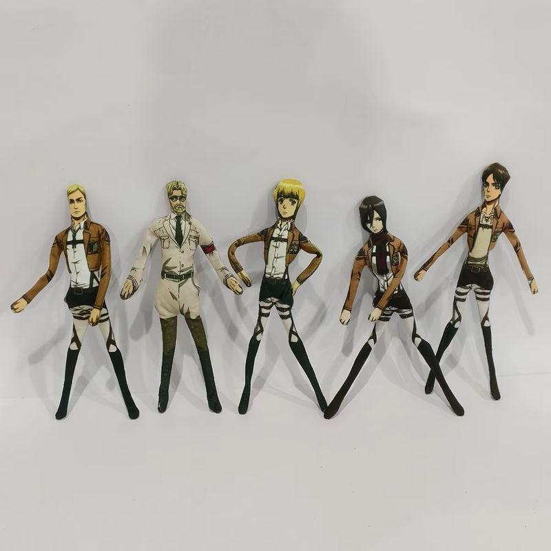Attack on Titan Anime Cosplay Doll Plush Stuffed Figure with Flexible Iron Wire Shingeki No Kyojin Abstract Prop Decorative Toy