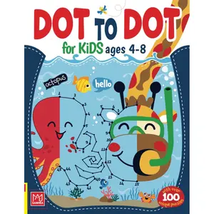 Dot to Dot for Kids Ages 4-8: Over 100 Unique Connect the Dot Puzzles with Tracing Practice and Coloring Fun for Kids. Paperback – April 26, 2021