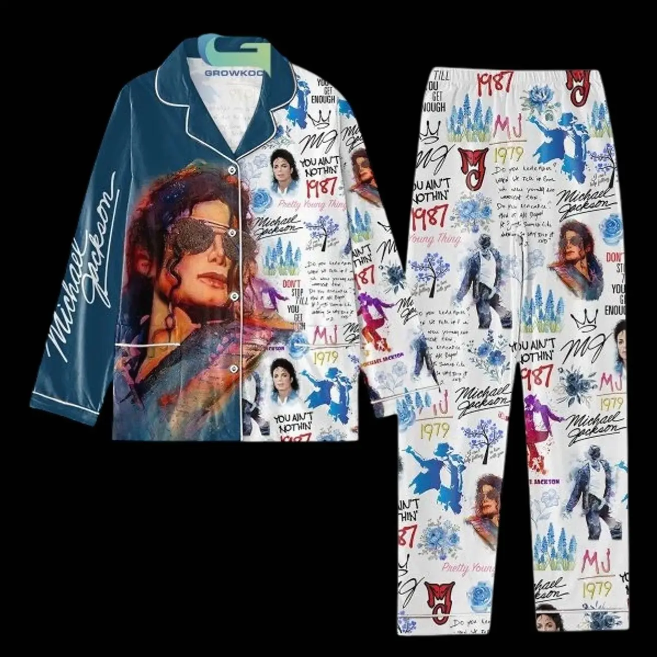 Michael Jackson Don8217t Stop till You Get Enough Pajamas Set