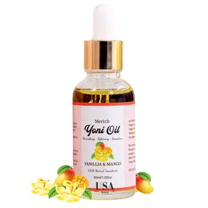 ANGELYCIA Natural Yoni Oil Vanilla, Restores pH Balance for Women Body Care Herbal body  oil Organic Floral Strawberry