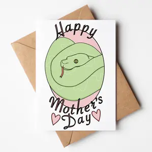 "Snake Mom" Mother's Day Card for Snake Moms