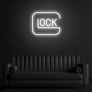 Dimmable Lock-Shaped LED Neon Sign Light -Color-Changing, Energy-Efficient,Wall-Mounted Decorative LightingforRestaurant, Home, Bedroom,DiningRoom Ambiance
