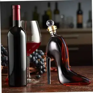 Elegant High Heel Wine Glass & Wine Decanter Set, Unique High Heel Design, Perfect Gift, Fashion Bar Accessories, Home Bar Accessories, Party Supplies
