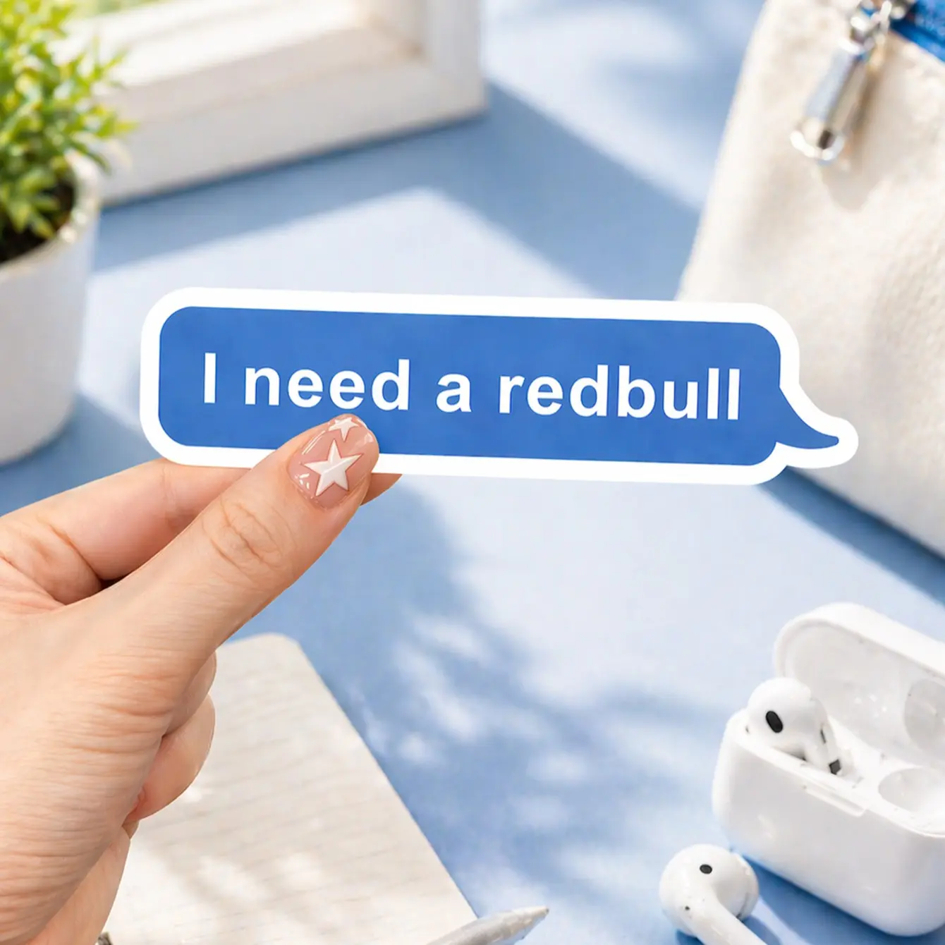 Creative Blue Bubble Stickers, Waterproof Durable PVC Material, Easy Peel Stick Decorative Stickers for Notebook Phone Water Bottle