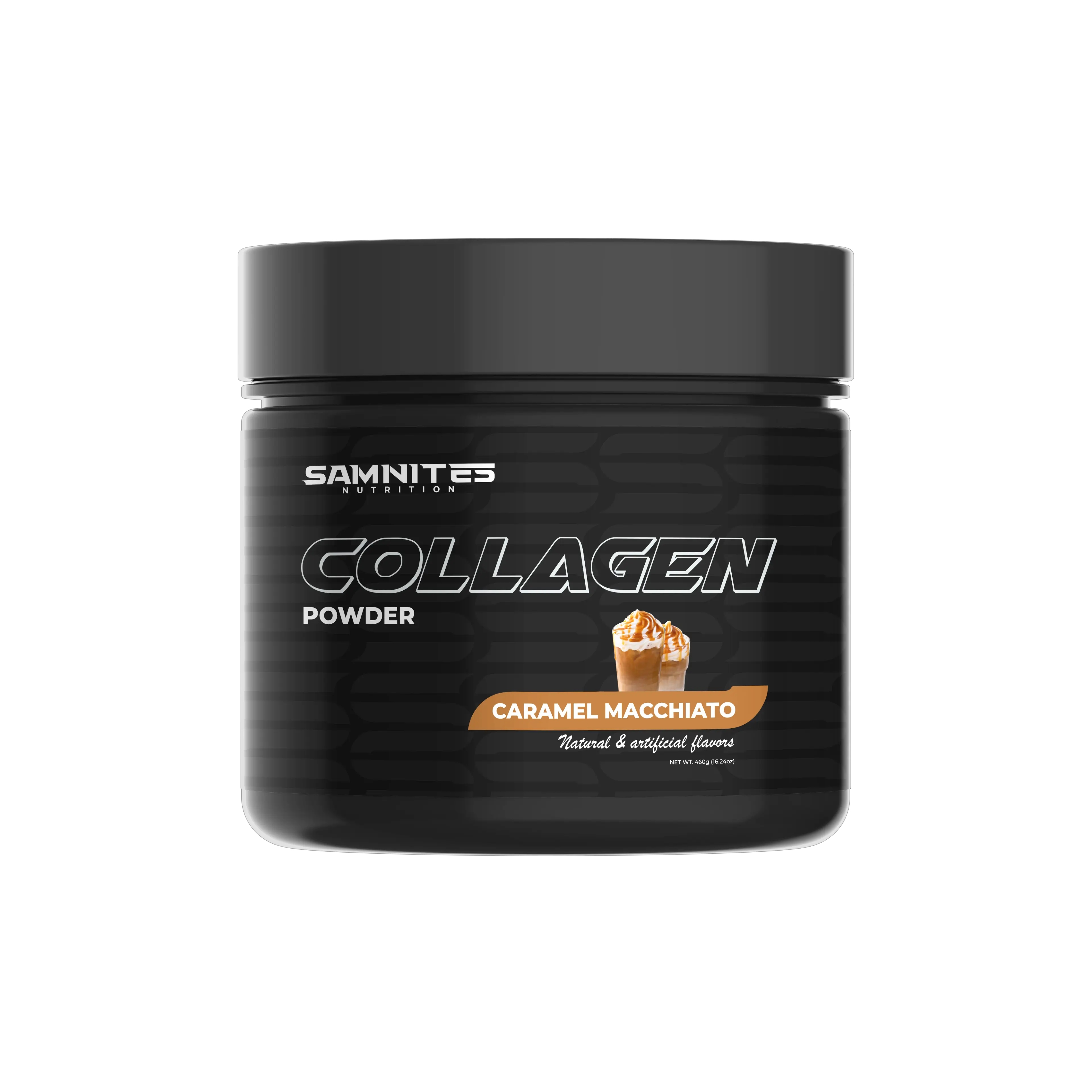 Samnites Nutrition Caramel Macchiato Collagen Powder Healthcare Fitness Supplement with Hydrolyzed Collagen & Hyaluronic Acid for Skin Hair & Joint Support