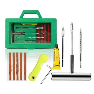 Premium Metal Car Motorcycle Vacuum Tire Emergency Fast Repair Tool Kit Full Complete Accessory Set