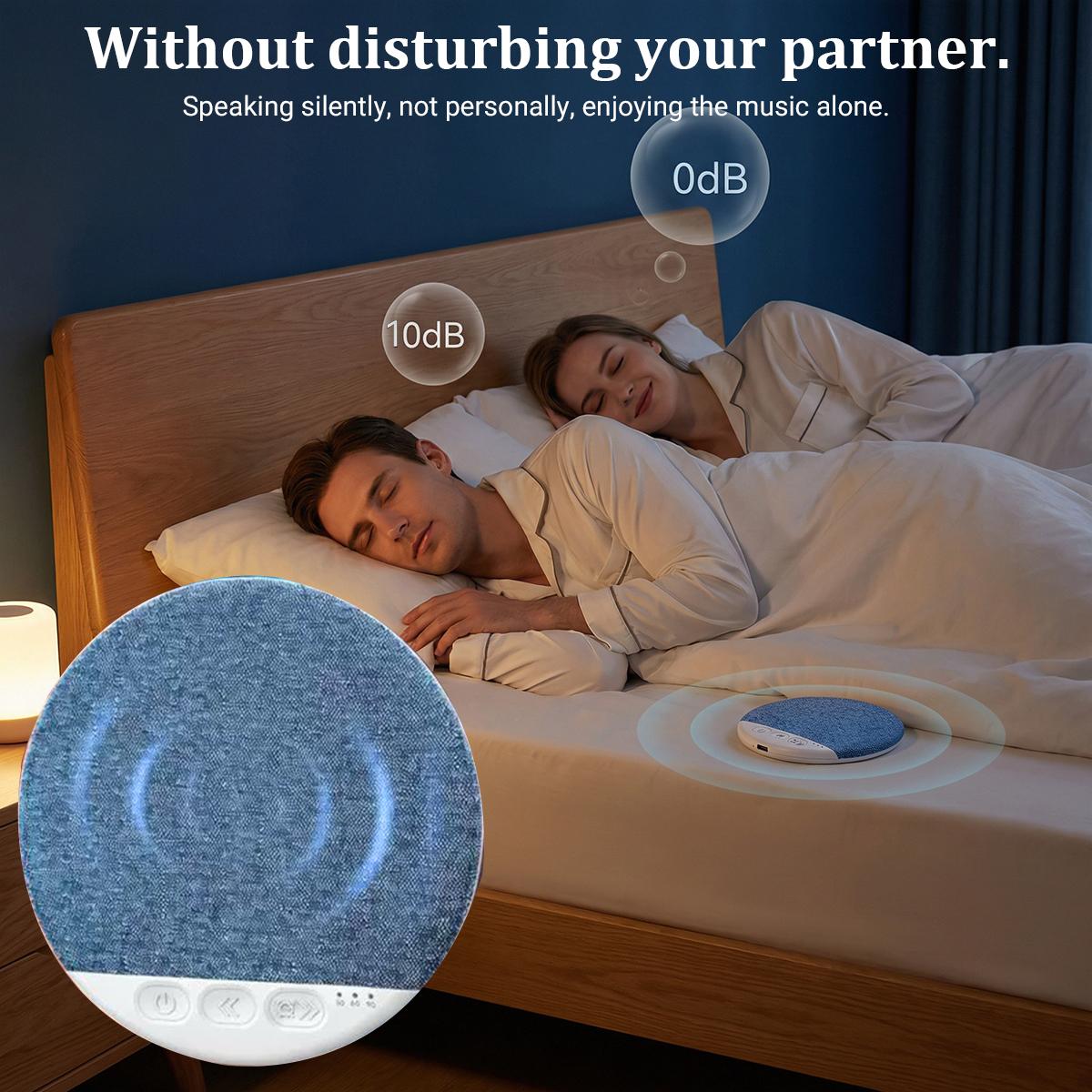 Ultra-thin Bluetooth pillow speaker, Bluetooth, air conduction, white noise sleep aid music and audiobooks.