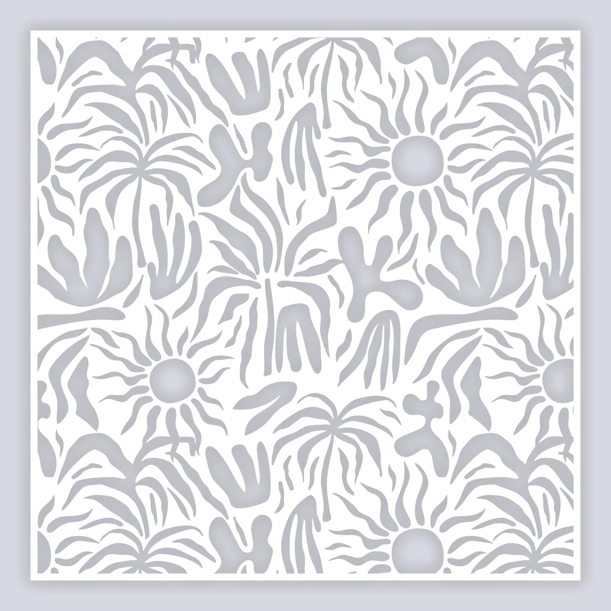 Sunburst Palm Full Clay Stencil