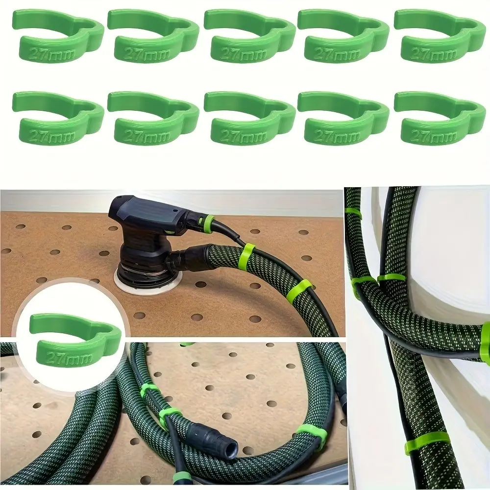 10pcs Compatible Festool D27 Vacuum Hose Clamps, Heavy-Duty Dust Hose for Grinding Wheels & Dust Suction Machines, Workshop Use, Hose Fittings, Secure Hose Connections