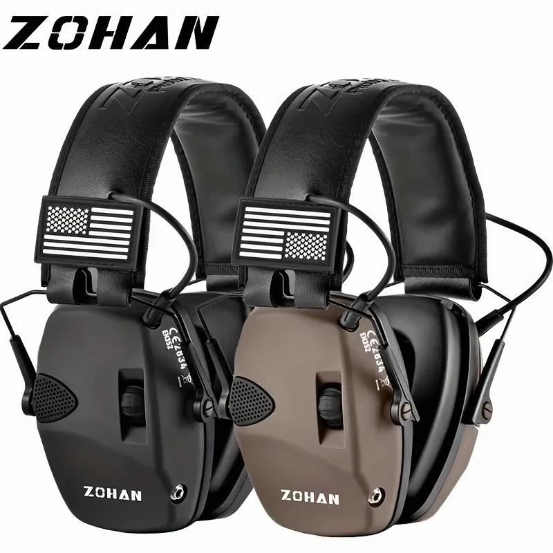 ZOHAN Electronic Noise Cancelling Headphones, Shooting Ear Protection, NRR23db, Adjustable, Sound Amplification Hearing Hunting Earmuffs