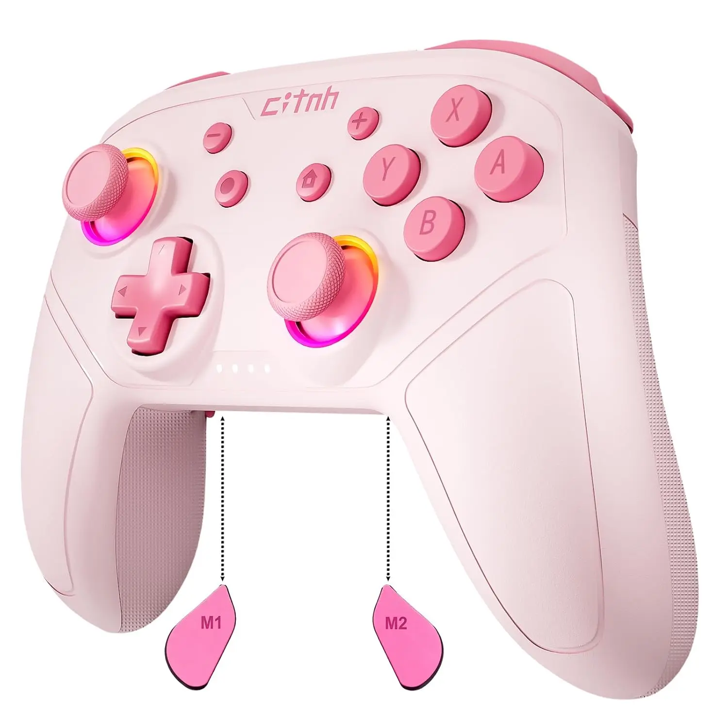 Controller For ,Compatible with  2//lite/OLED/steam/PC, Hall Effect joysticks,6-Axis Gyro,Turbo,1000mAh , Programmable  Buttons()