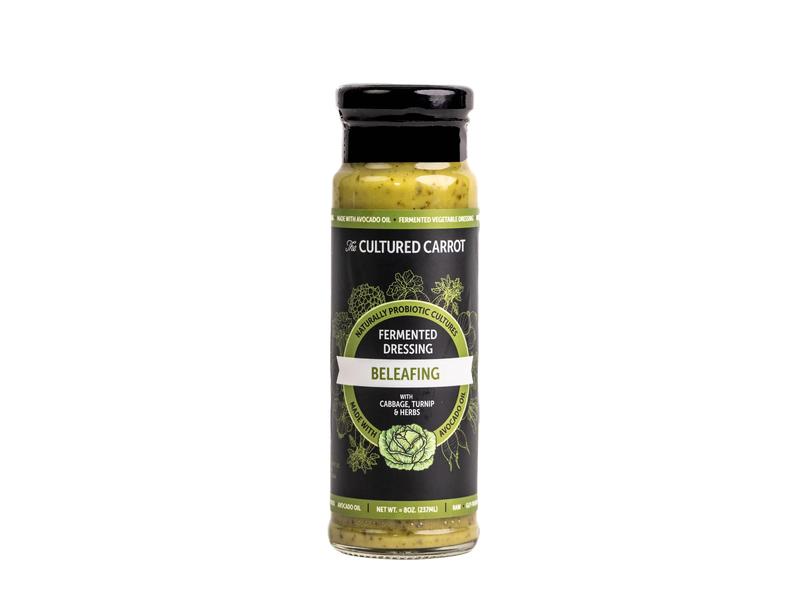 The Cultured Carrot Green Goddess Fermented Dressing made with Cabbage, Turnips and Avocado Oil - Beleafing- US Product