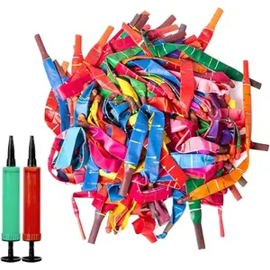 Rocket Balloons 100pcs - Colorful Giant Rocket Balloons for Parties with Two Air Pump