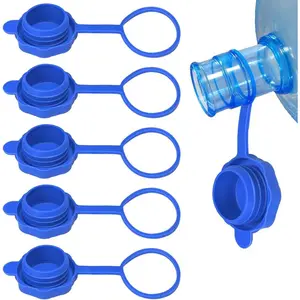 5PCS Reusable Water Jug Caps – Upgrade 55mm Non-Spill Lids for 3 & 5 Gallon Bottles, Easy Replacement & Leak-Proof Design