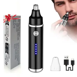 Portable Electric Nose Hair Trimmer, USB Rechargeable Nose Hair & Ear Hair Trimmer, Painless Eyebrow & Face Hair Removal Tool, Facial Hair Trimmer for Men & Women, Cordless Trimmer, Hair Removal Solution