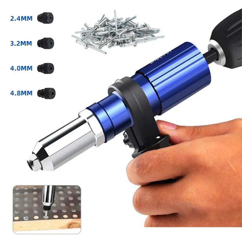 Electric Rivet Gun 2.4mm-4.8mm rivet nut gun drill adapter Cordless riveting tool Insert Nut Pull Rivet Tool Hand Tools Hardware