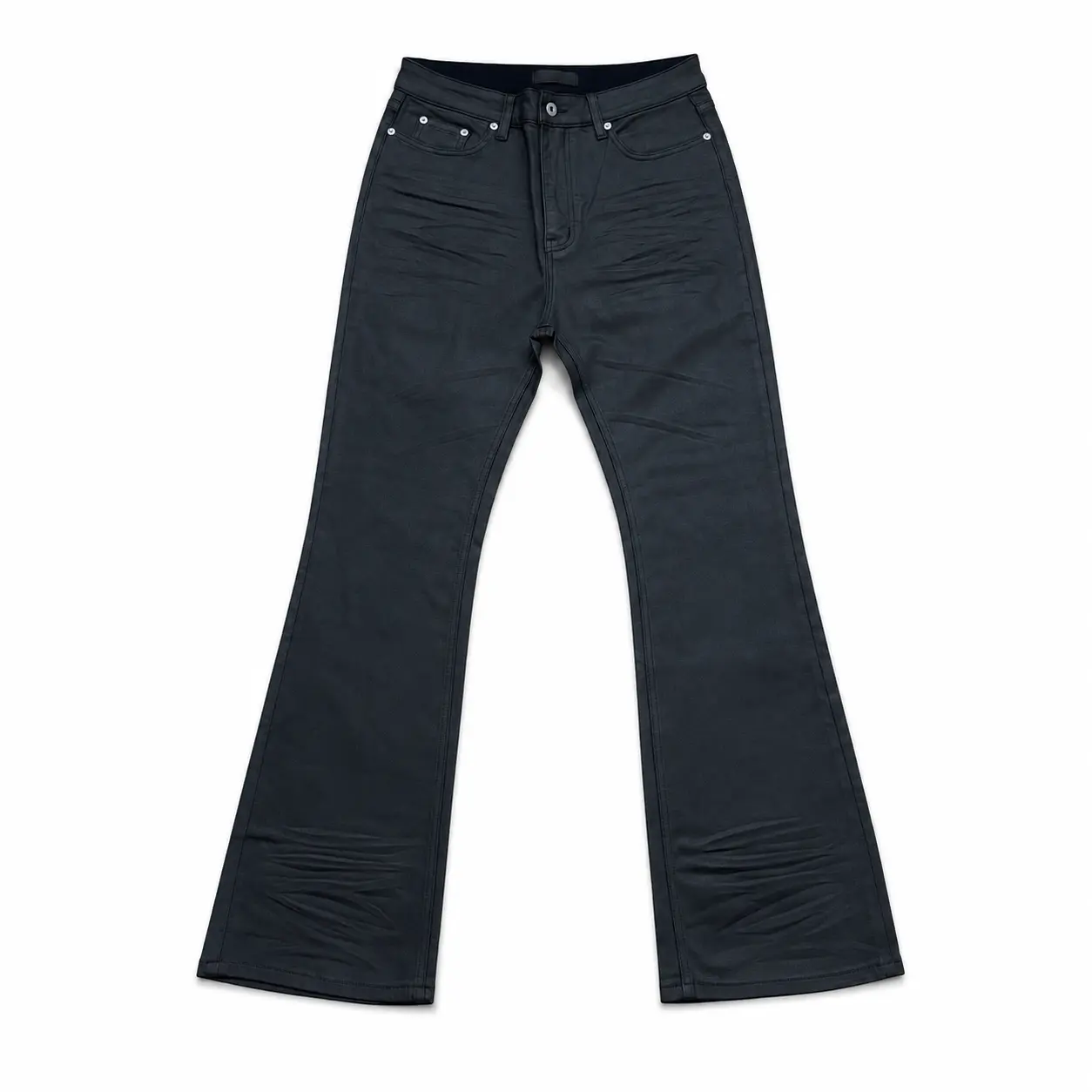 Waxed Wrinked Bootcut Jeans