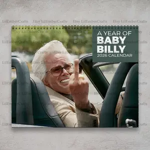 Uncle Baby Billy Wall Calendar 2026, The Righteous Gemstones Fan Gift, Misbehavin Tour, Baby Billy Lover Gift, Vintage TV Show