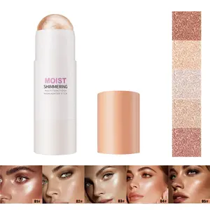 Glow Pearlescent Highlighter Stick, ultra-fine micro shimmer, blendable no cakey. Ideal for travel photoshoot, casual daily look, portable for beginner all skin tones makeup.