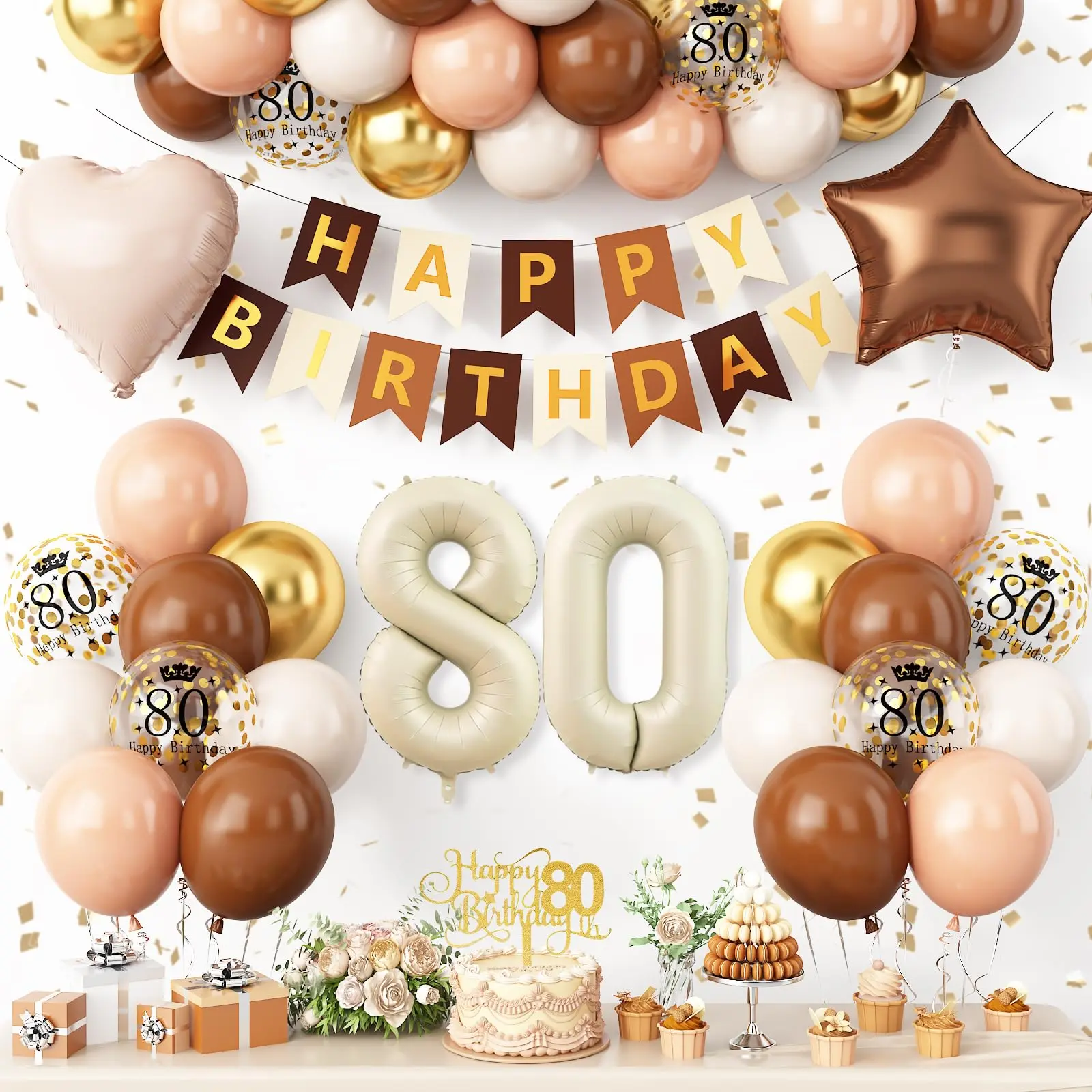 80th Sand White Brown
