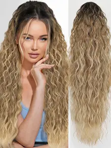 30 Inch Long Wavy Claw Clip Ponytail Extension for Women, Fluffy Curly Clip, Natural Looking Synthetic Hairpiece Hair Extensions for Daily Use
