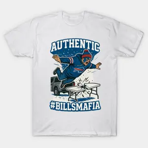Authentic #BillsMafia Table Dive – Buffalo Fan Tailgate Tee T-Shirt