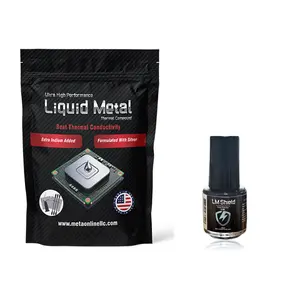 Liquid Metal Thermal Paste(1.5Gram) – 130WmK – Liquid Metal Shield(5ml) - BUNDLE - Ready to Apply CPU, GPU, Ps5 game Consoles - Made in USA