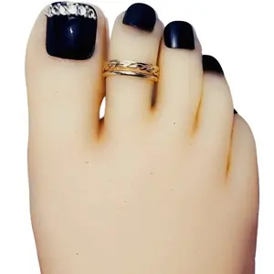 14k Gold Filled Toe Rings for Women Stackable Plain and Braid Bands 585/14K Gold Filled Jewelry