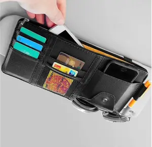 Universal Car Sun Visor Holder - Durable Design with Multiple Compartments for Easy Access to Sunglasses and Digital Devices