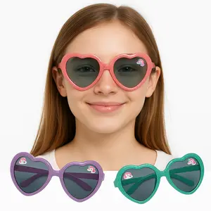 Enchanted Unicorn Glitter Glasses - Heart-Shaped Sunglasses, 8-Pack