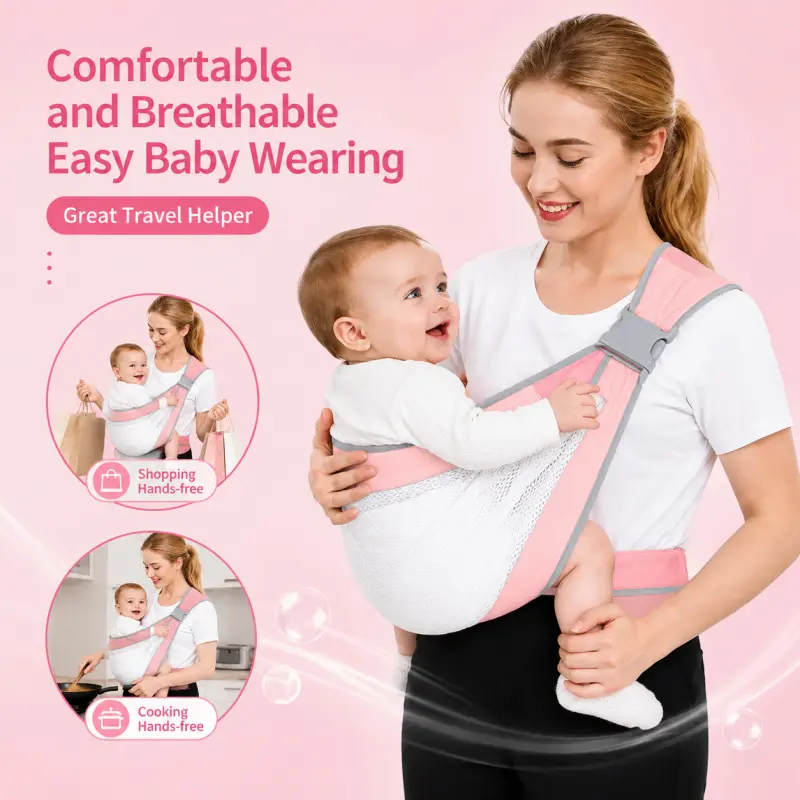 Adjustable single-shoulder portable strap| Lightweight and breathable mesh hip strap, suitable for both boys and girls
