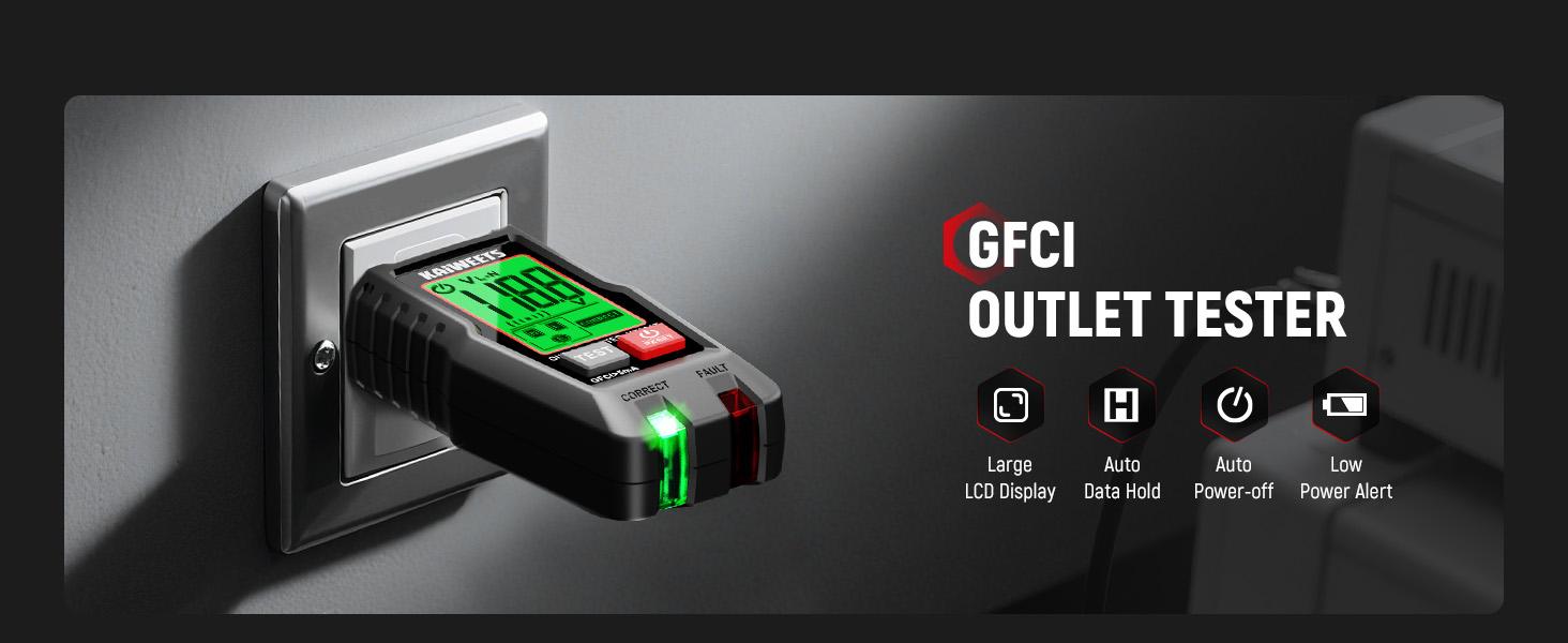 【FathersDayGift】KAIWEETS Electrical Test Kit KIT01, Digital Multimeter, Smart Non-Contact Voltage Tester & GFCI Outlet Tester with LCD, Complete Set with Carrying Case & Batteries for Electrician, DIY & HVAC 【FathersDayGift】KAIWEETS Electrical Test Kit KIT01, Digital Multimeter, Smart Non-Contact Voltage Tester & GFCI Outlet Tester with LCD, Complete Set with Carrying Case & Batteries for Electrician, DIY & HVAC