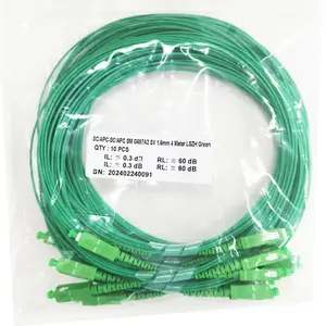 50PCs 3.5/4/4.5meters Fibre Jarretiere Optique G657A2 Aqua Fiber Optical Garter SC 1.6MM Simplex FTTH Patch Cord Fiber Patch