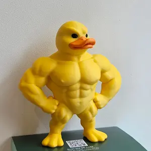 Funny Muscle Duck Figurine – Buff Fitness Duck Statue, Gym Humor Desk Decor, Perfect Gift for Muscle Lovers