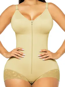 Fajas Colombianas Butt Lifting And Tummy Control Shapewear for Women, Womenswear, Body Shaper Girdles Compression Garment, Zipper Body Shaperwear, Tight-Fitting Shapewear Bodysuit, Lace Sexy Jumpsuit, Hourglass Curves Body Shaper, Suitable for Daily, Yoga