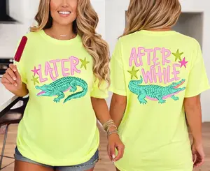 Later Alligator Summer Shirt | After A While Crocodile Summer Vacation Tee Tshirt | After While Summer Beach Shirt
