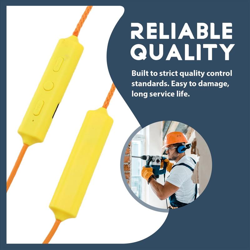 Ear Plugs Bluetooth Earphone for Work, Noise Suppression, Hearing Protection,Construction Sites, Noisy Places Orange