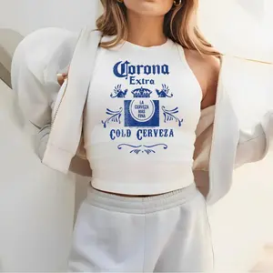 Corona Extra Cold Cerveza Beer Logo Tank Top, Beer Shirt For Women, Summer Outfits, Beer Summer Clothes, Gift For Her