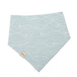 Dog & Cat Bandana Waves and Starfish | Sunny Day Collection - Summer (Double Sides & Snap on)