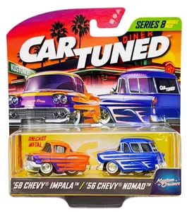 CarTuned 1:64 2-Pack Kustom Cruiser ‘58 Chevy Impala & ‘56 Chevy Nomad