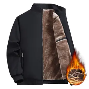 2025 New Cotton Jacket Autumn Winter Large Size Fleece Lined Thickened Business Executive Jacket Windproof Warm Coat for Men