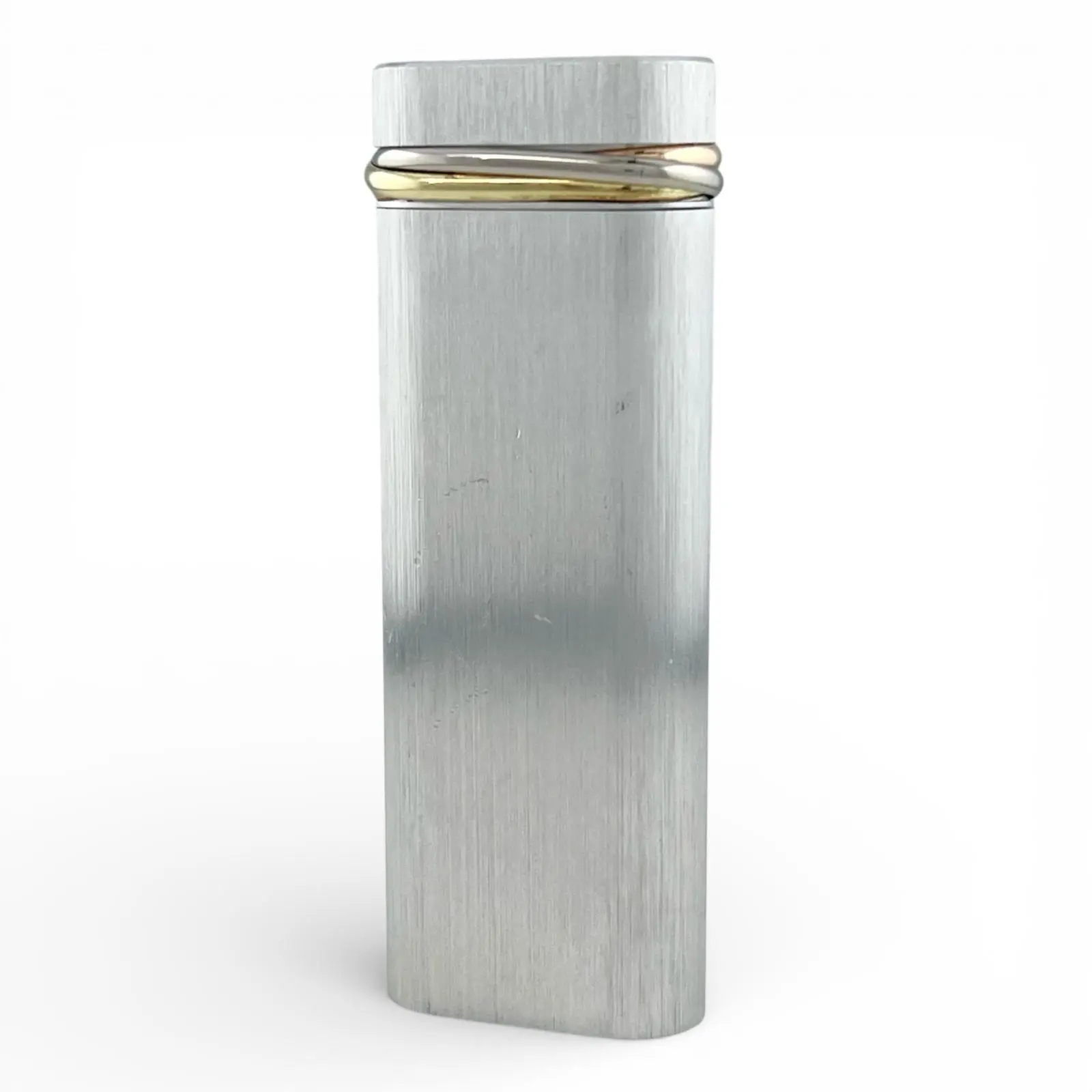 Pre-owned Cartier Sterling Silver 925 (Ag925) Small Leather Goods Trinity Oval Lighter
